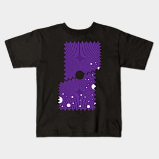 Purple zig-zag black hole Kids T-Shirt